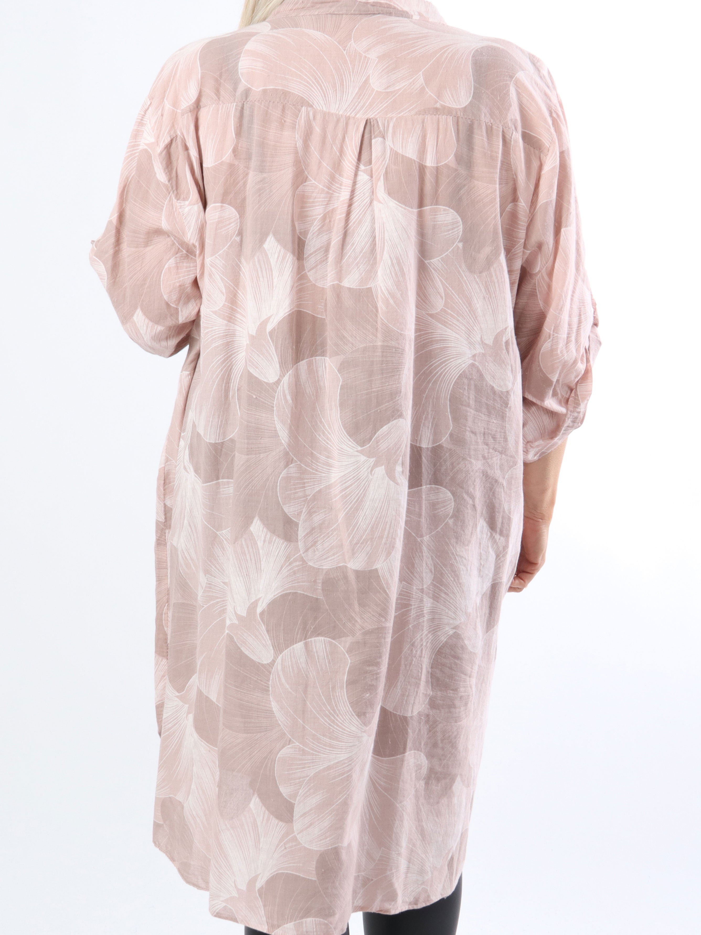 Silvana - Plus size skjorta i lätt mönstrat tyg